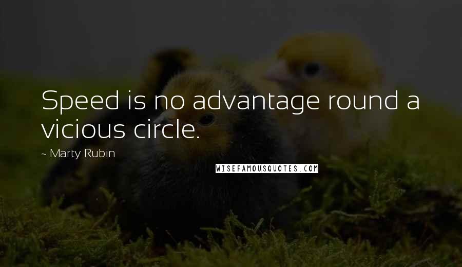 Marty Rubin Quotes: Speed is no advantage round a vicious circle.