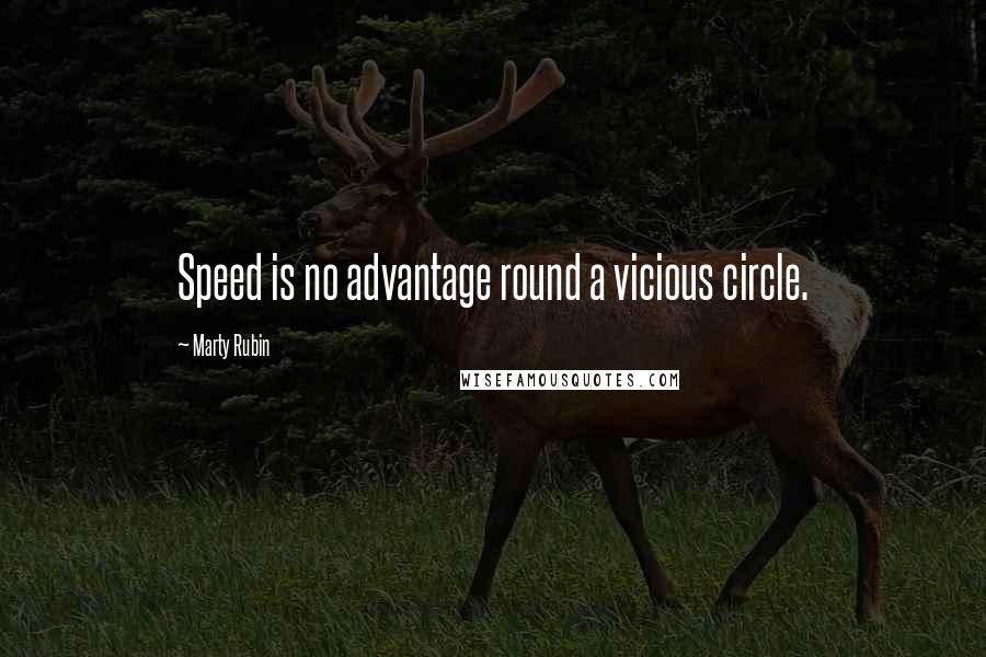 Marty Rubin Quotes: Speed is no advantage round a vicious circle.