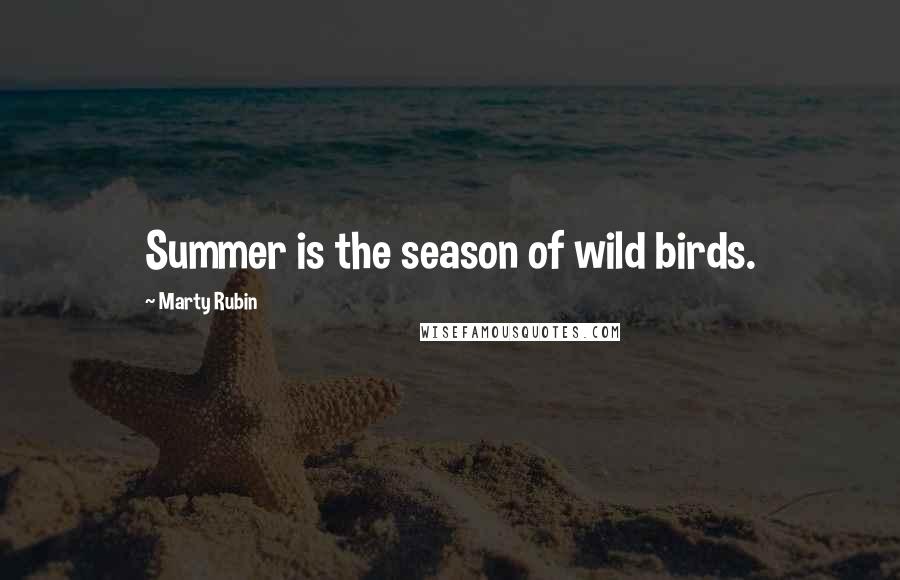 Marty Rubin Quotes: Summer is the season of wild birds.