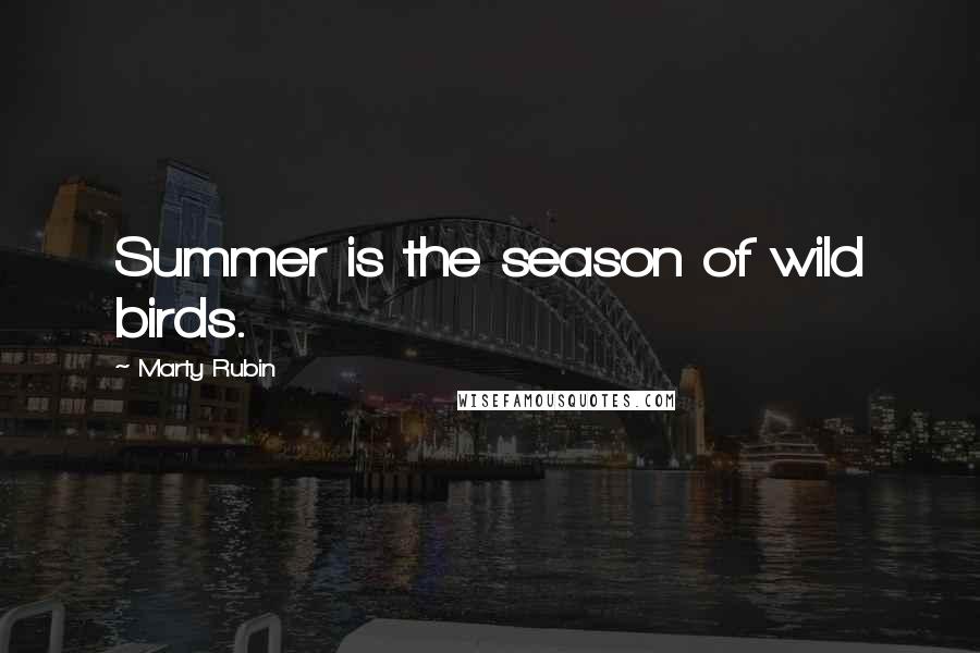 Marty Rubin Quotes: Summer is the season of wild birds.