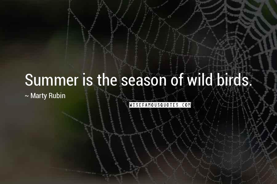 Marty Rubin Quotes: Summer is the season of wild birds.