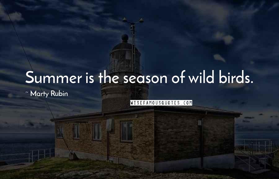 Marty Rubin Quotes: Summer is the season of wild birds.