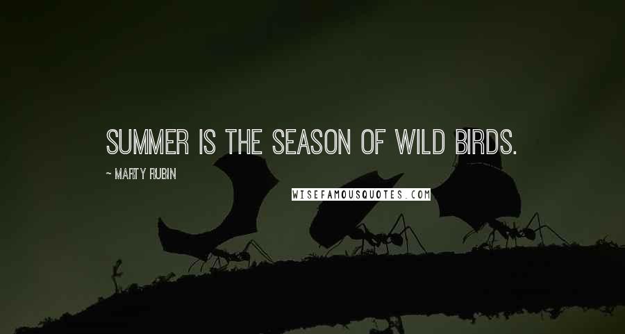 Marty Rubin Quotes: Summer is the season of wild birds.