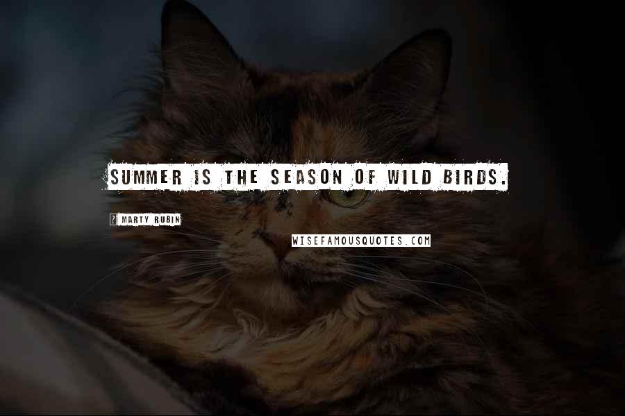 Marty Rubin Quotes: Summer is the season of wild birds.