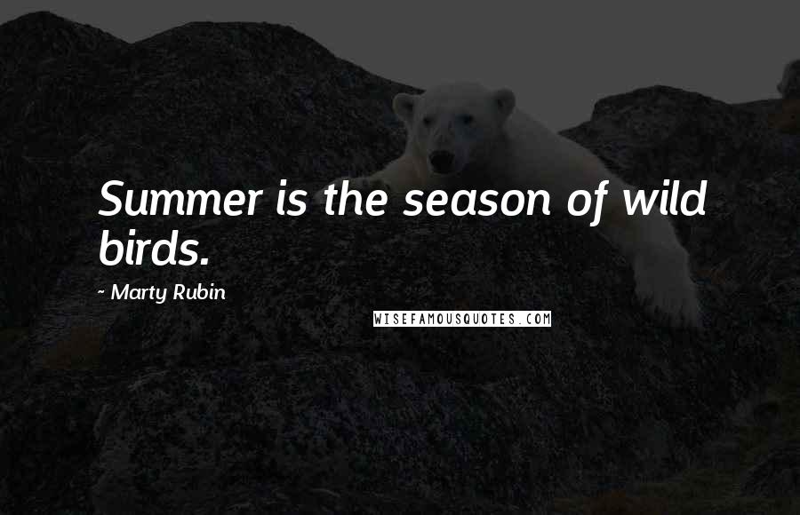 Marty Rubin Quotes: Summer is the season of wild birds.