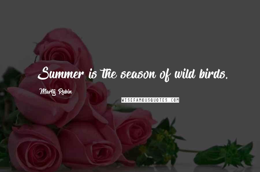 Marty Rubin Quotes: Summer is the season of wild birds.