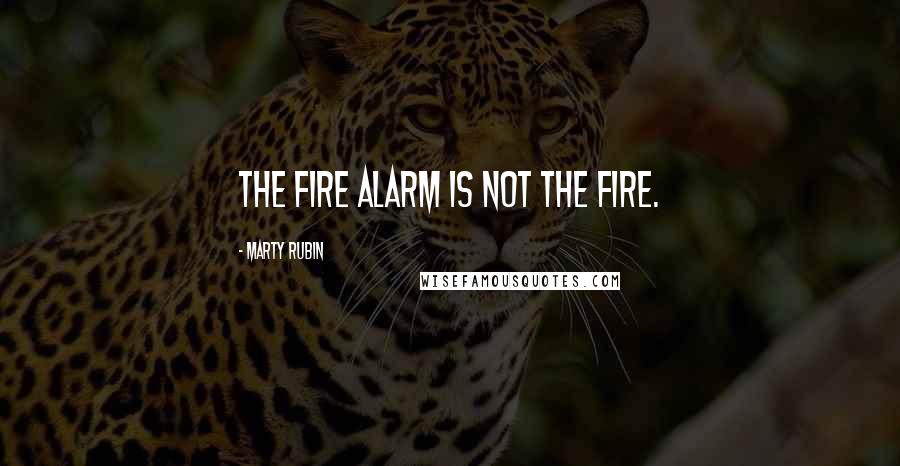 Marty Rubin Quotes: The fire alarm is not the fire.