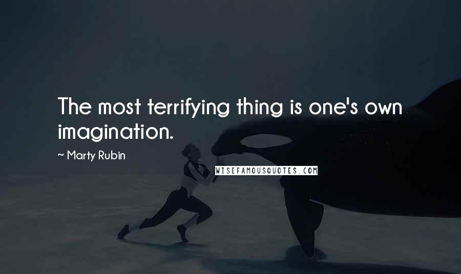 Marty Rubin Quotes: The most terrifying thing is one's own imagination.