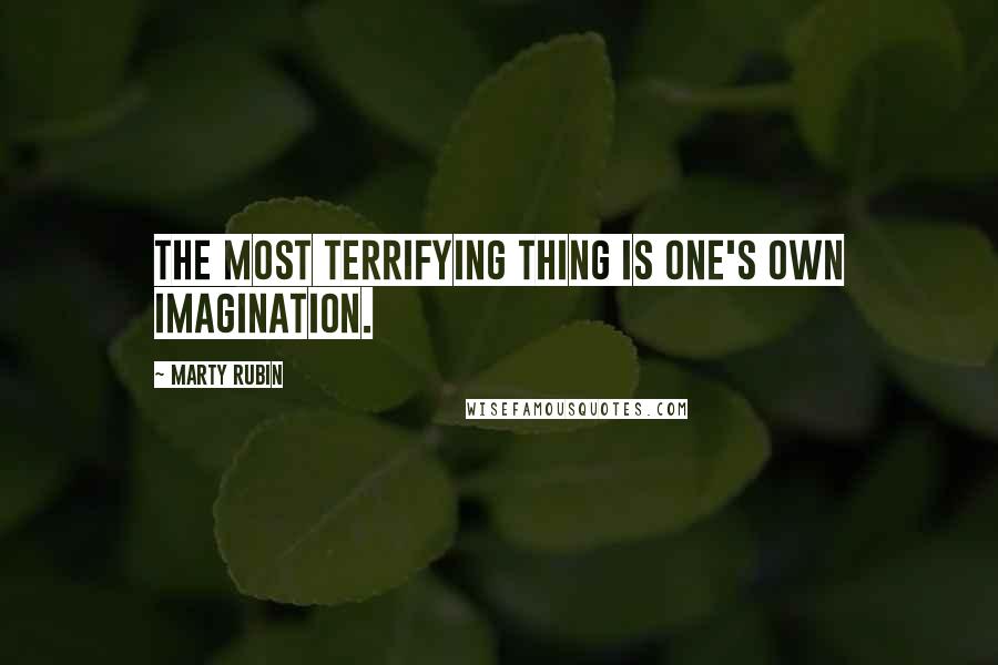 Marty Rubin Quotes: The most terrifying thing is one's own imagination.