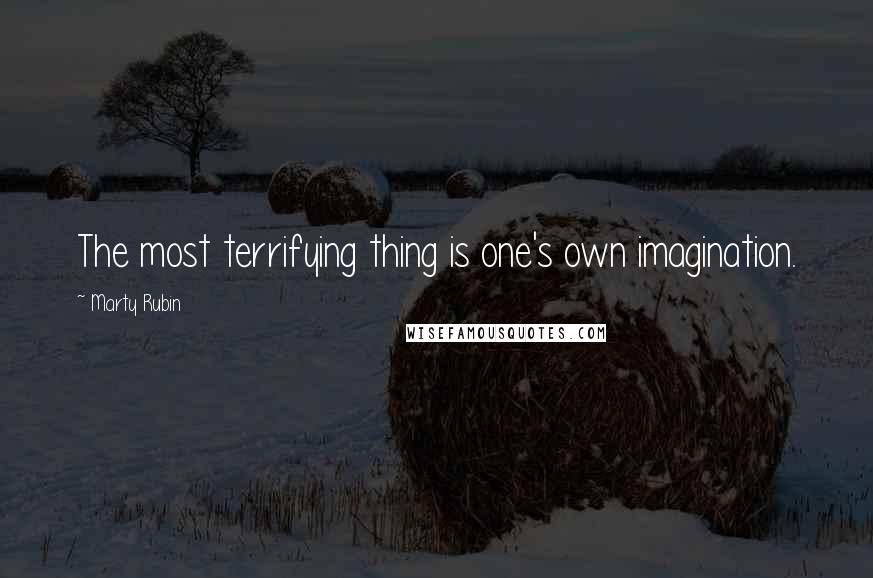 Marty Rubin Quotes: The most terrifying thing is one's own imagination.