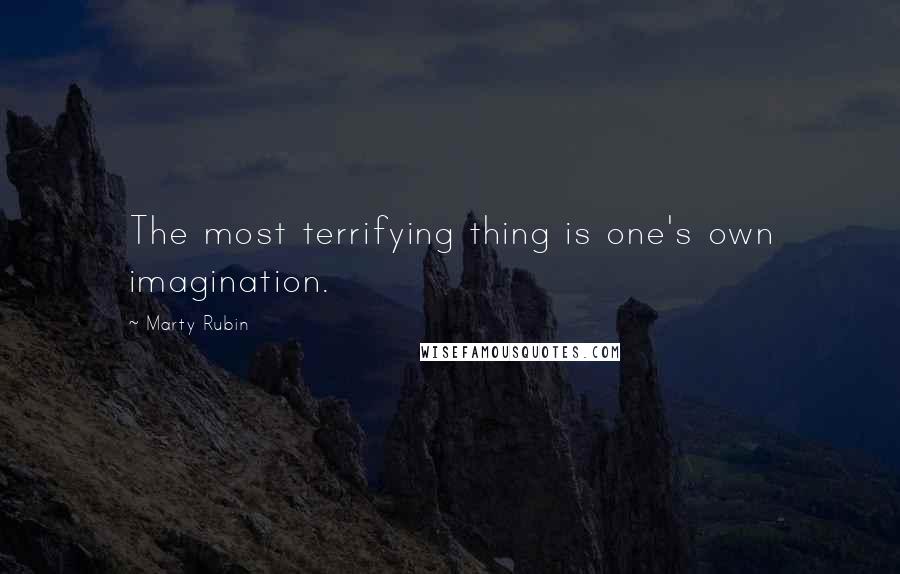 Marty Rubin Quotes: The most terrifying thing is one's own imagination.