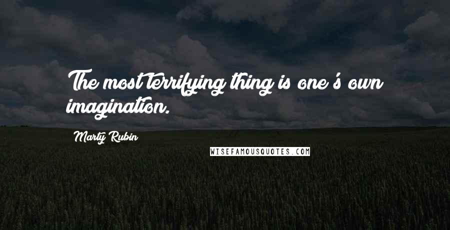 Marty Rubin Quotes: The most terrifying thing is one's own imagination.