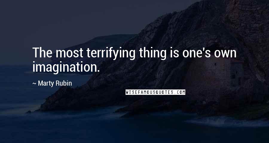 Marty Rubin Quotes: The most terrifying thing is one's own imagination.