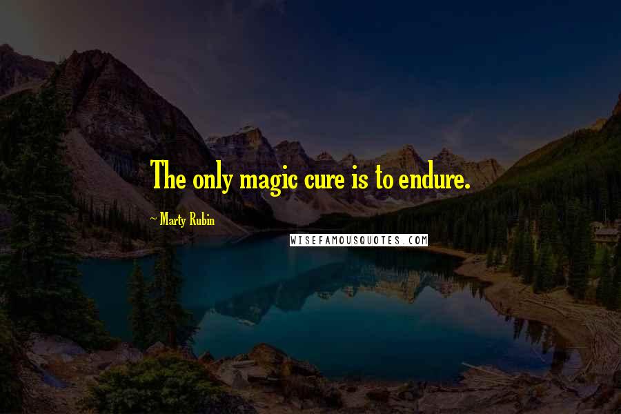Marty Rubin Quotes: The only magic cure is to endure.