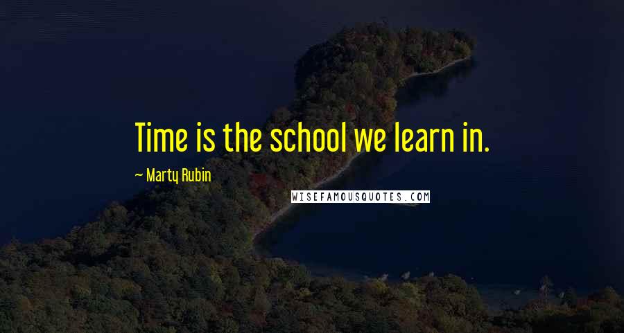 Marty Rubin Quotes: Time is the school we learn in.