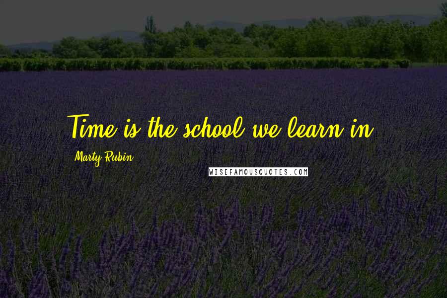 Marty Rubin Quotes: Time is the school we learn in.