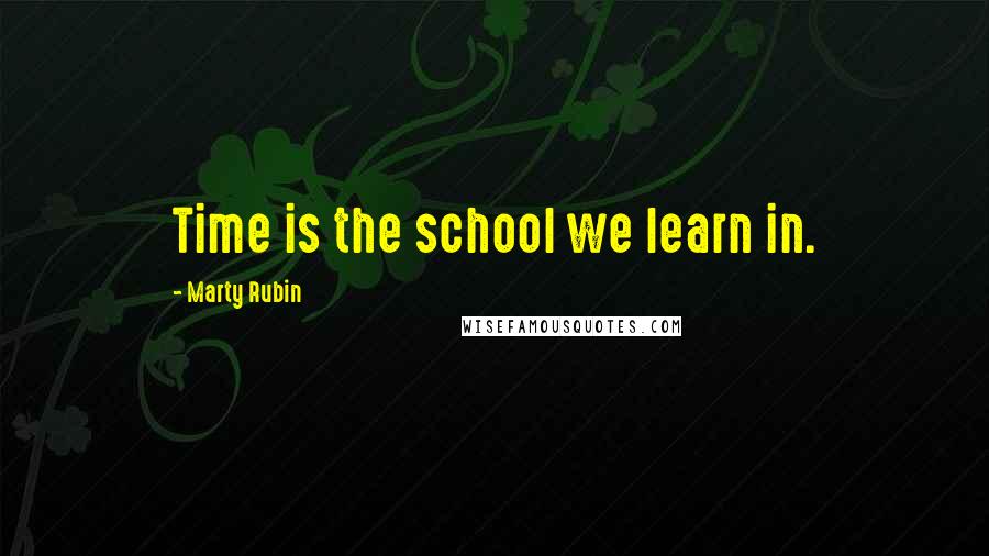 Marty Rubin Quotes: Time is the school we learn in.