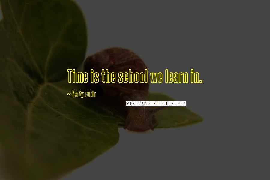 Marty Rubin Quotes: Time is the school we learn in.