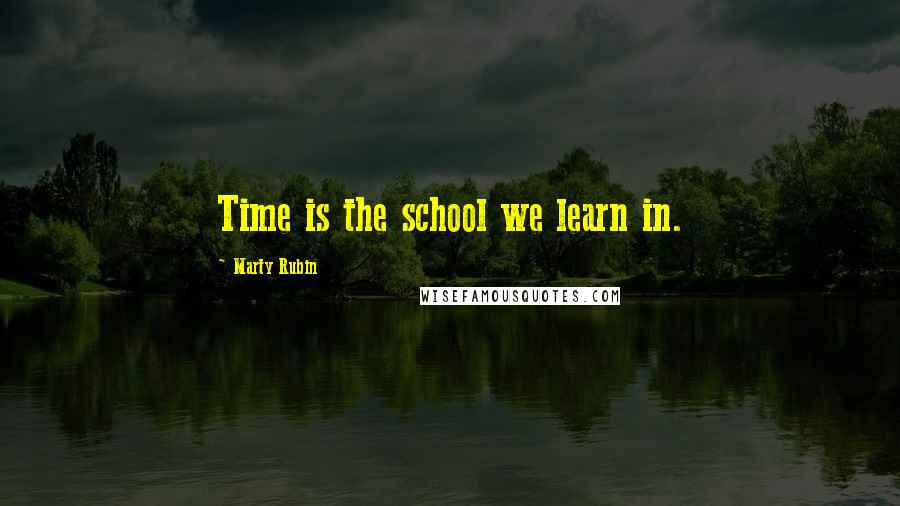 Marty Rubin Quotes: Time is the school we learn in.