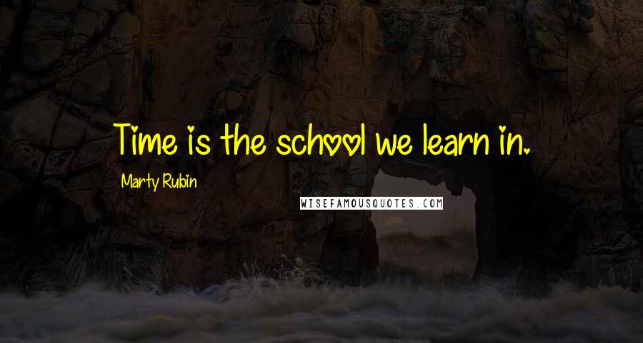 Marty Rubin Quotes: Time is the school we learn in.