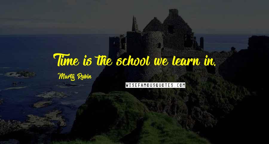 Marty Rubin Quotes: Time is the school we learn in.