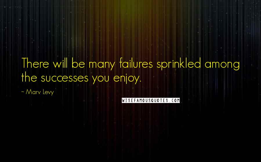 Marv Levy Quotes: There will be many failures sprinkled among the successes you enjoy.