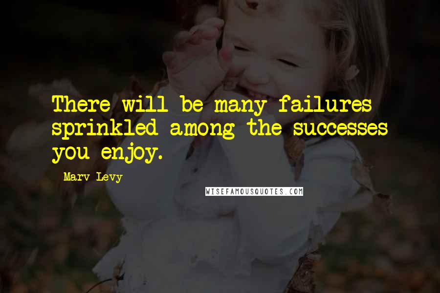 Marv Levy Quotes: There will be many failures sprinkled among the successes you enjoy.