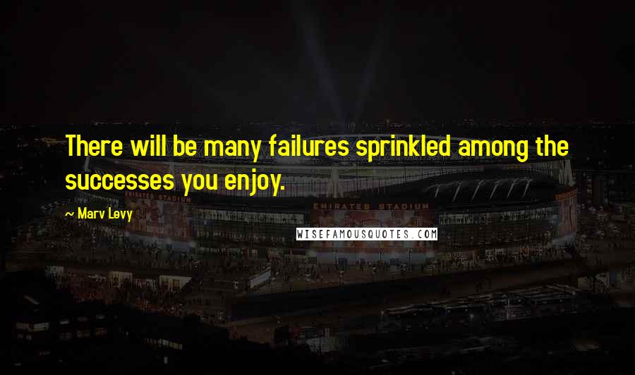 Marv Levy Quotes: There will be many failures sprinkled among the successes you enjoy.