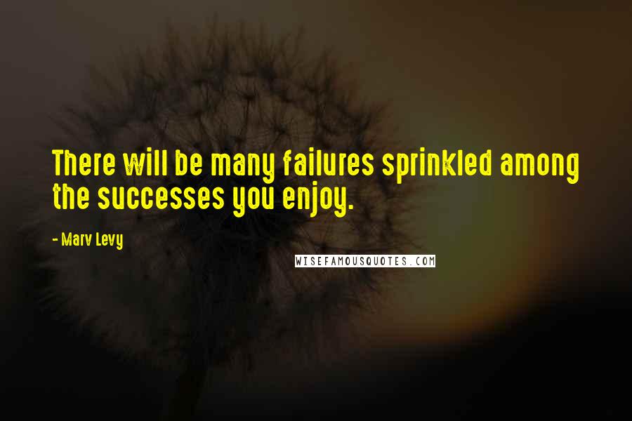 Marv Levy Quotes: There will be many failures sprinkled among the successes you enjoy.