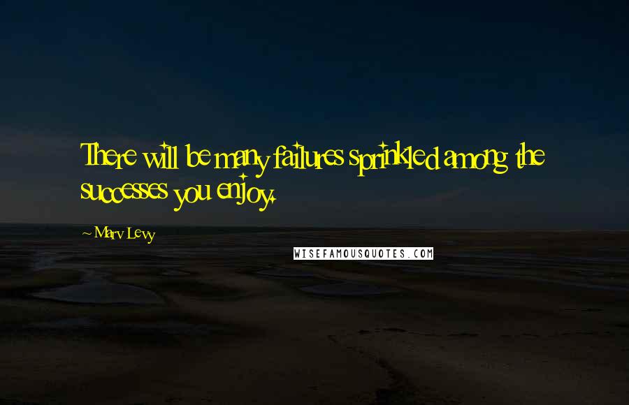 Marv Levy Quotes: There will be many failures sprinkled among the successes you enjoy.