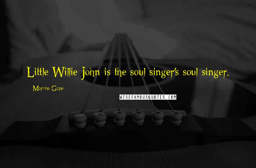 Marvin Gaye Quotes: Little Willie John is the soul singer's soul singer.