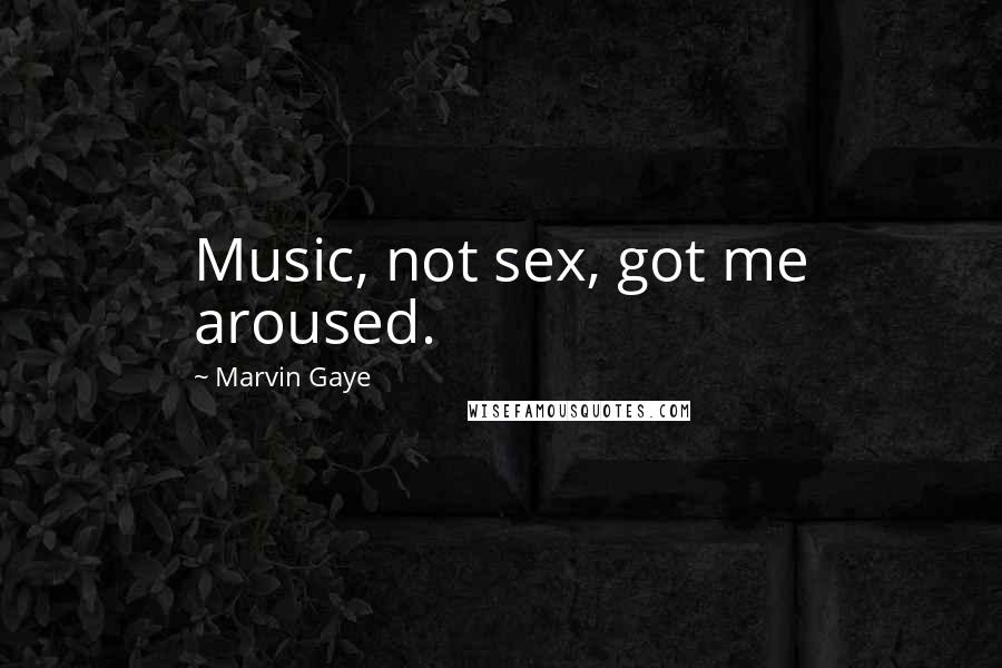 Marvin Gaye Quotes: Music, not sex, got me aroused.