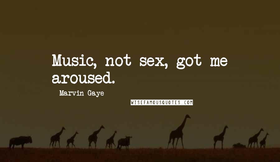 Marvin Gaye Quotes: Music, not sex, got me aroused.