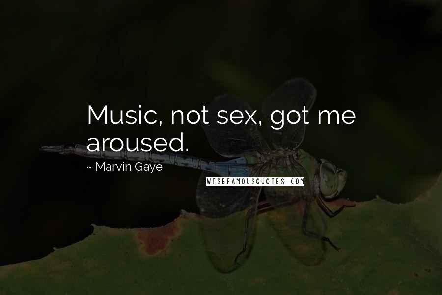 Marvin Gaye Quotes: Music, not sex, got me aroused.
