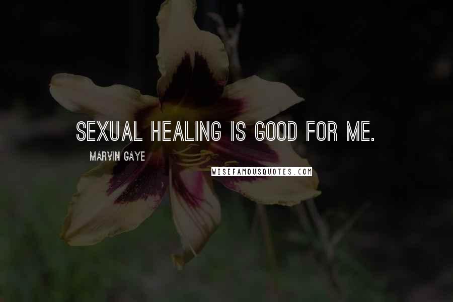 Marvin Gaye Quotes: Sexual healing is good for me.