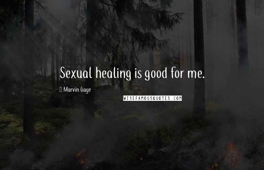 Marvin Gaye Quotes: Sexual healing is good for me.