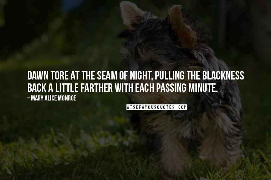 Mary Alice Monroe Quotes: Dawn tore at the seam of night, pulling the blackness back a little farther with each passing minute.