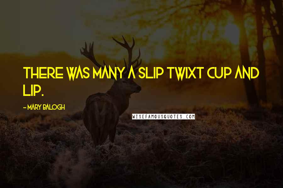 Mary Balogh Quotes: there was many a slip twixt cup and lip.