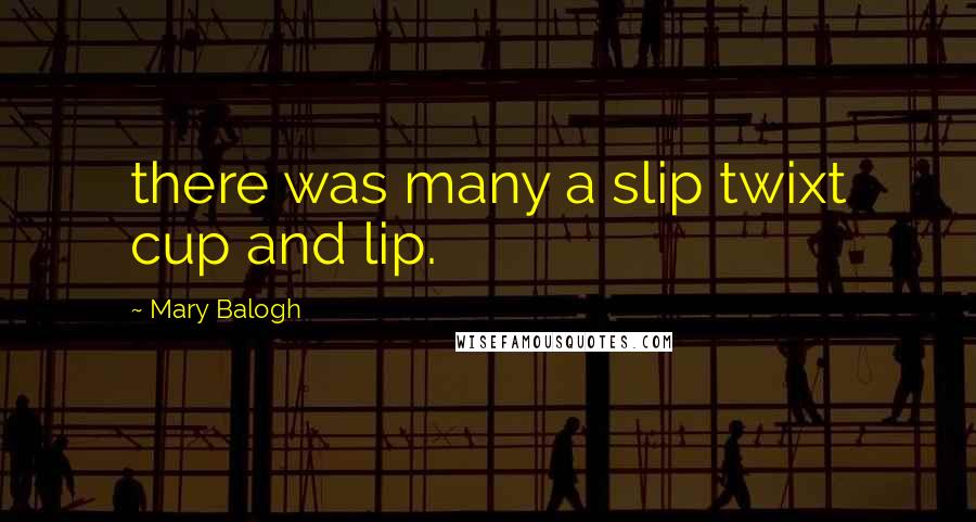 Mary Balogh Quotes: there was many a slip twixt cup and lip.