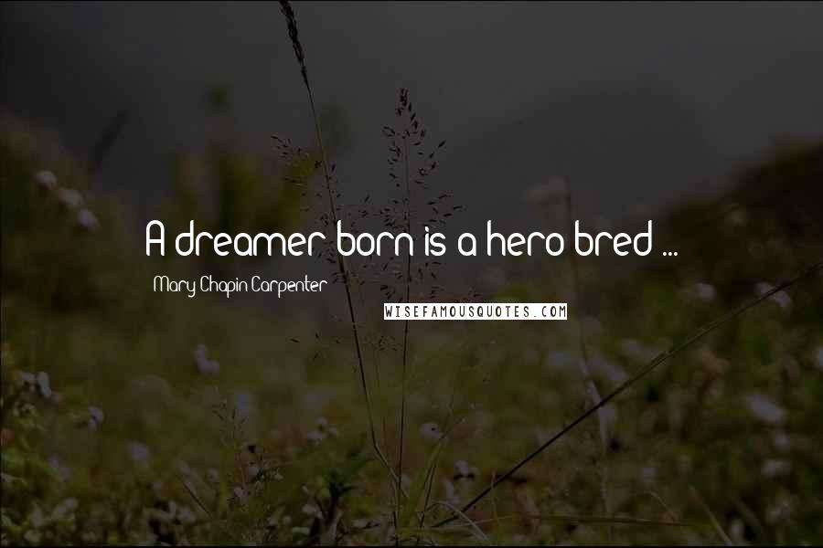 Mary Chapin Carpenter Quotes: A dreamer born is a hero bred ...