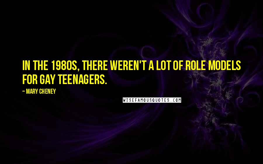 Mary Cheney Quotes: In the 1980s, there weren't a lot of role models for gay teenagers.