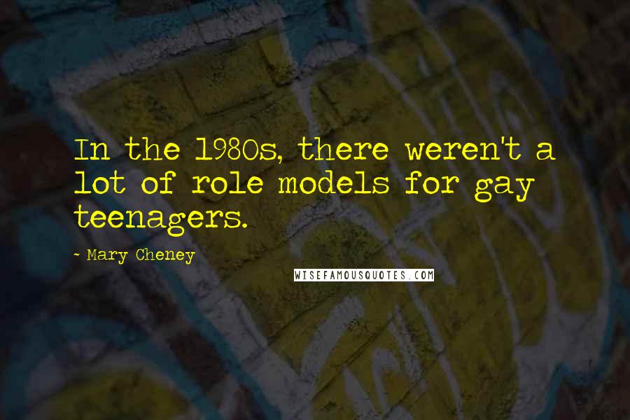 Mary Cheney Quotes: In the 1980s, there weren't a lot of role models for gay teenagers.
