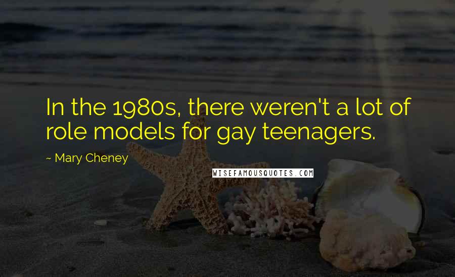 Mary Cheney Quotes: In the 1980s, there weren't a lot of role models for gay teenagers.