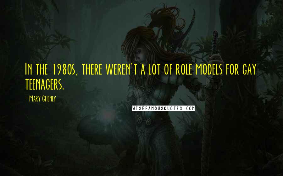 Mary Cheney Quotes: In the 1980s, there weren't a lot of role models for gay teenagers.