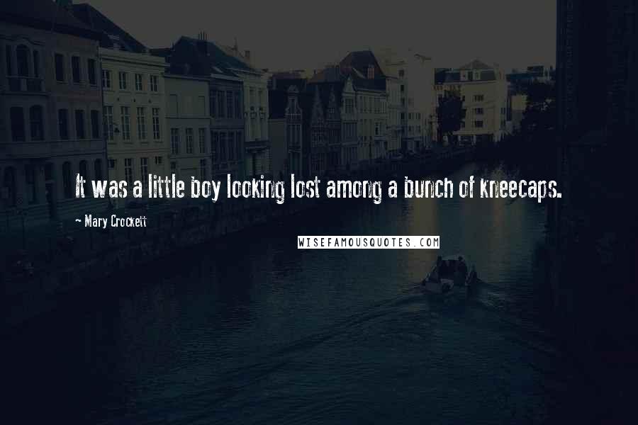 Mary Crockett Quotes: It was a little boy looking lost among a bunch of kneecaps.