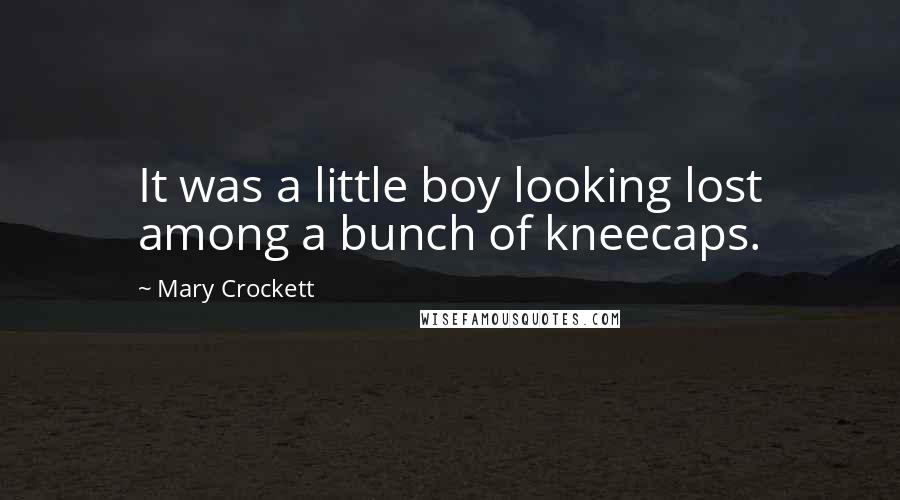 Mary Crockett Quotes: It was a little boy looking lost among a bunch of kneecaps.