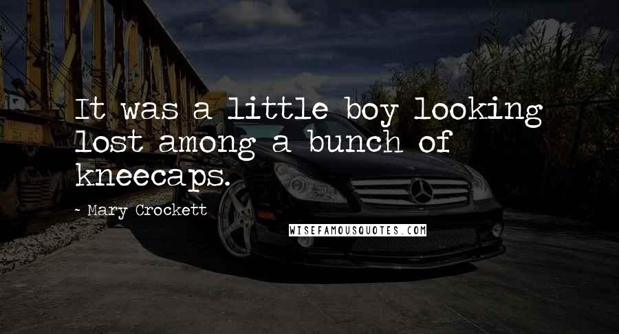 Mary Crockett Quotes: It was a little boy looking lost among a bunch of kneecaps.