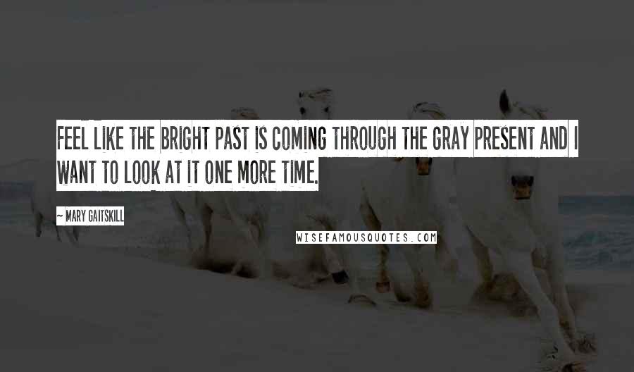 Mary Gaitskill Quotes: Feel like the bright past is coming through the gray present and I want to look at it one more time.