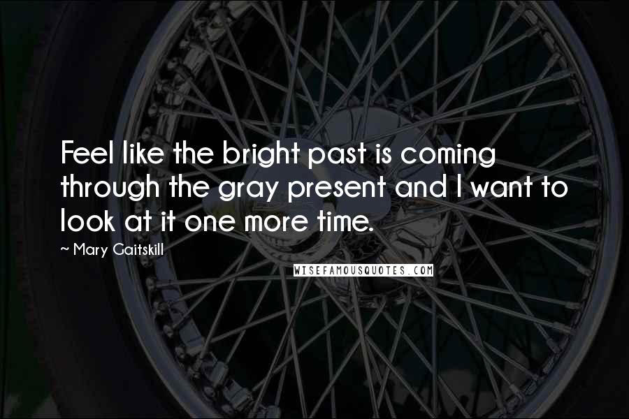 Mary Gaitskill Quotes: Feel like the bright past is coming through the gray present and I want to look at it one more time.