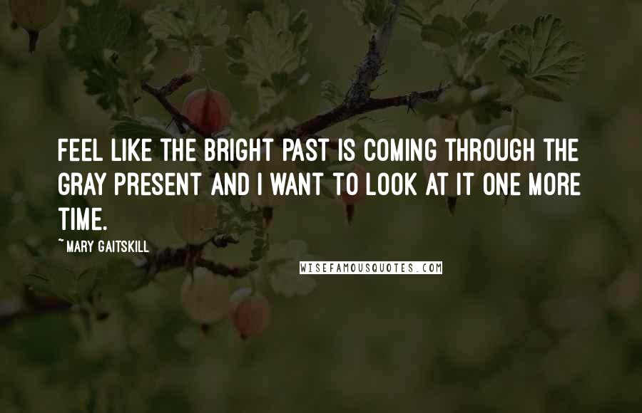 Mary Gaitskill Quotes: Feel like the bright past is coming through the gray present and I want to look at it one more time.